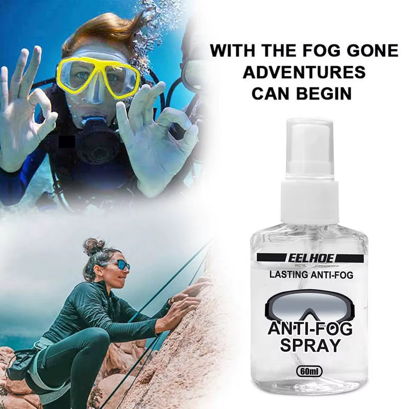 Anti-Fog Spray for Swim Goggles Scuba Dive Mask Lens Cleaner 60Ml Lenses Long-Term Demisting Swiming Cleaning Accessories